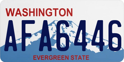 WA license plate AFA6446