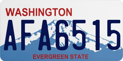 WA license plate AFA6515
