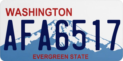 WA license plate AFA6517