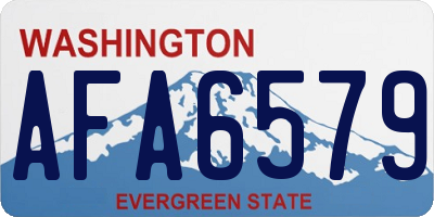 WA license plate AFA6579