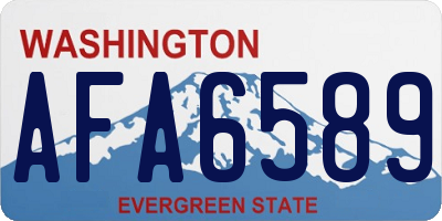 WA license plate AFA6589