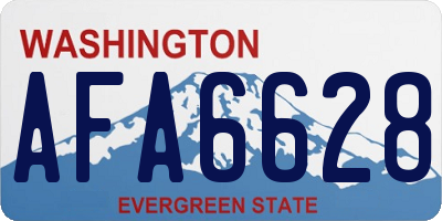 WA license plate AFA6628