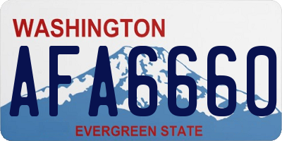 WA license plate AFA6660
