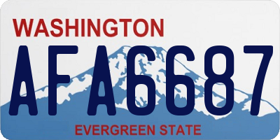 WA license plate AFA6687