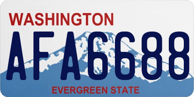 WA license plate AFA6688