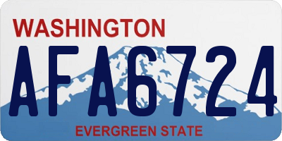 WA license plate AFA6724