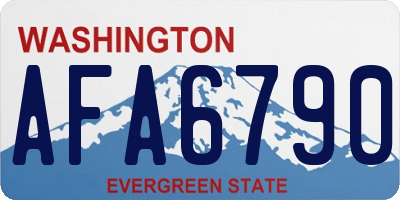 WA license plate AFA6790