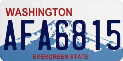 WA license plate AFA6815