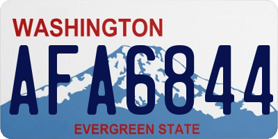 WA license plate AFA6844