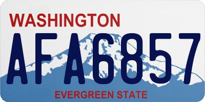 WA license plate AFA6857