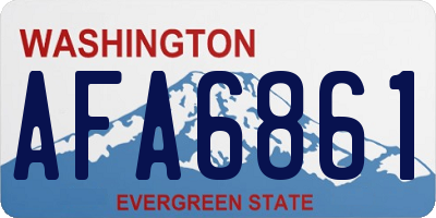 WA license plate AFA6861