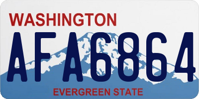 WA license plate AFA6864