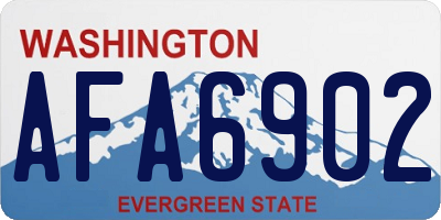 WA license plate AFA6902