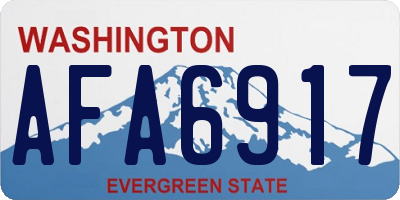 WA license plate AFA6917
