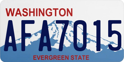 WA license plate AFA7015