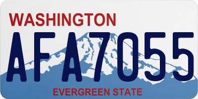 WA license plate AFA7055