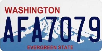 WA license plate AFA7079