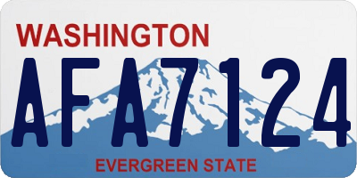 WA license plate AFA7124