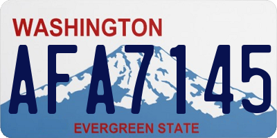WA license plate AFA7145