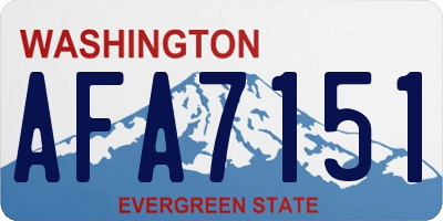 WA license plate AFA7151