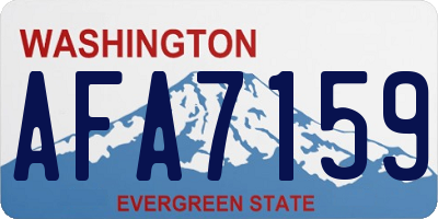 WA license plate AFA7159