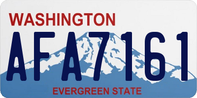 WA license plate AFA7161