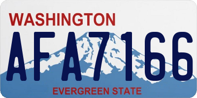 WA license plate AFA7166