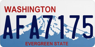 WA license plate AFA7175