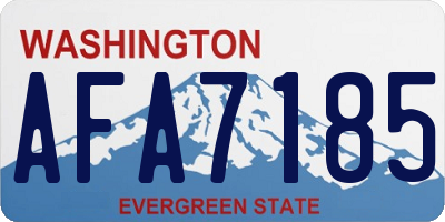 WA license plate AFA7185