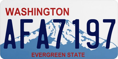 WA license plate AFA7197