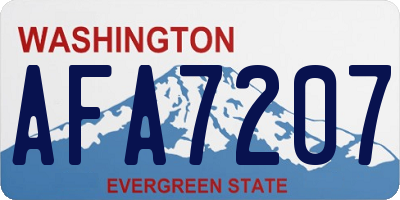 WA license plate AFA7207