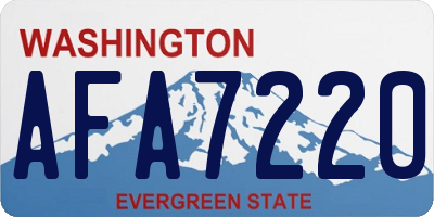 WA license plate AFA7220