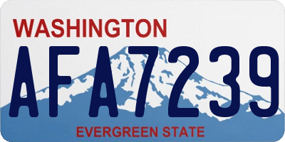 WA license plate AFA7239