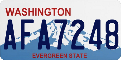WA license plate AFA7248