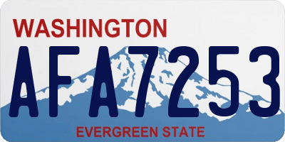 WA license plate AFA7253