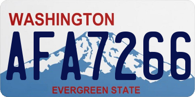 WA license plate AFA7266