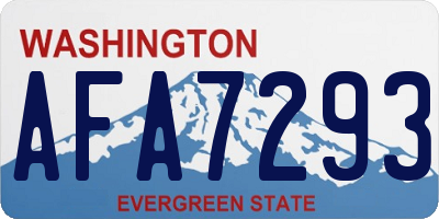 WA license plate AFA7293