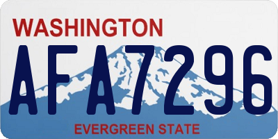 WA license plate AFA7296