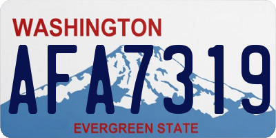 WA license plate AFA7319