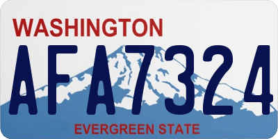 WA license plate AFA7324