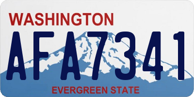 WA license plate AFA7341