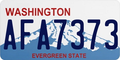 WA license plate AFA7373