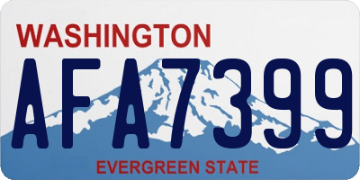WA license plate AFA7399