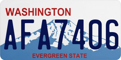 WA license plate AFA7406