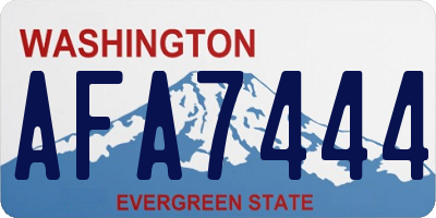WA license plate AFA7444