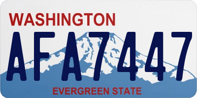 WA license plate AFA7447