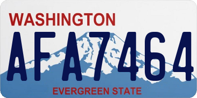 WA license plate AFA7464