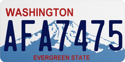 WA license plate AFA7475