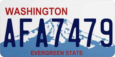 WA license plate AFA7479