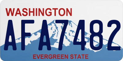 WA license plate AFA7482